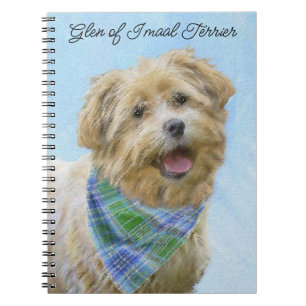 Caderno Espiral Glen of Imaal Terrier Painting - Arte Original de 
