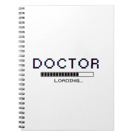 Caderno Espiral Glitch Pixel Doctor Loading Humor