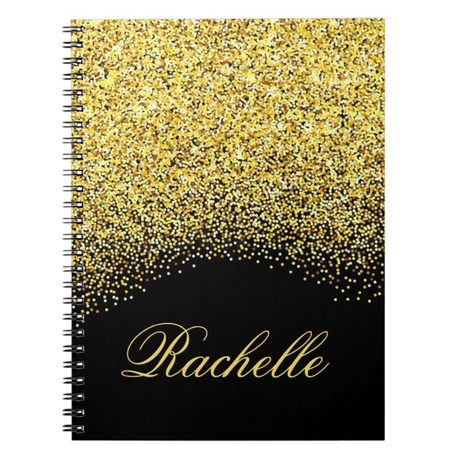 Caderno Espiral Glitter Personalizado (Frente)