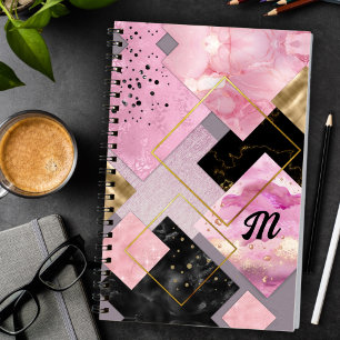 Caderno Espiral Glitter preto-colorido-colorido-colorido