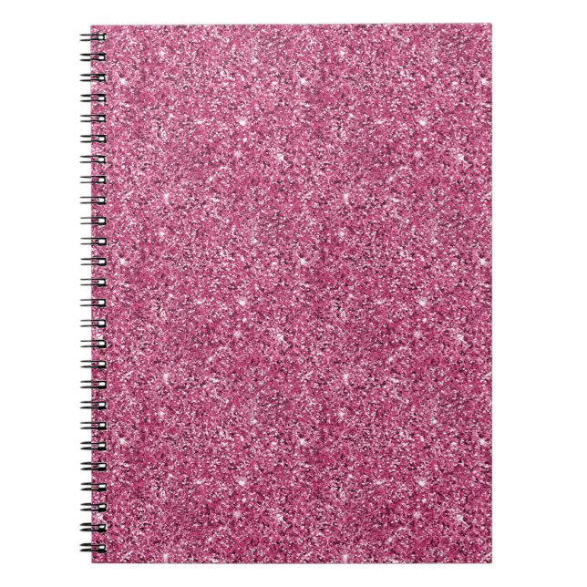 Caderno Espiral Glitter Rosa (Frente)