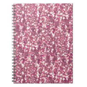 Caderno Espiral Glitter sem costura cintilação sequências prateada