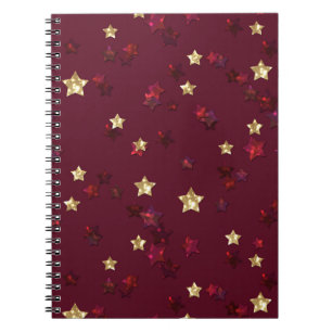 Caderno Espiral Glitter shine sequin confetti stras starry red goo