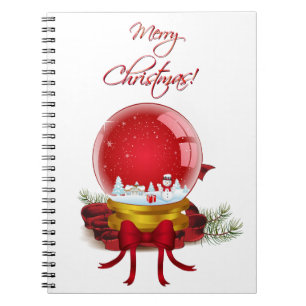 Caderno Espiral Globo de Neve de Natal