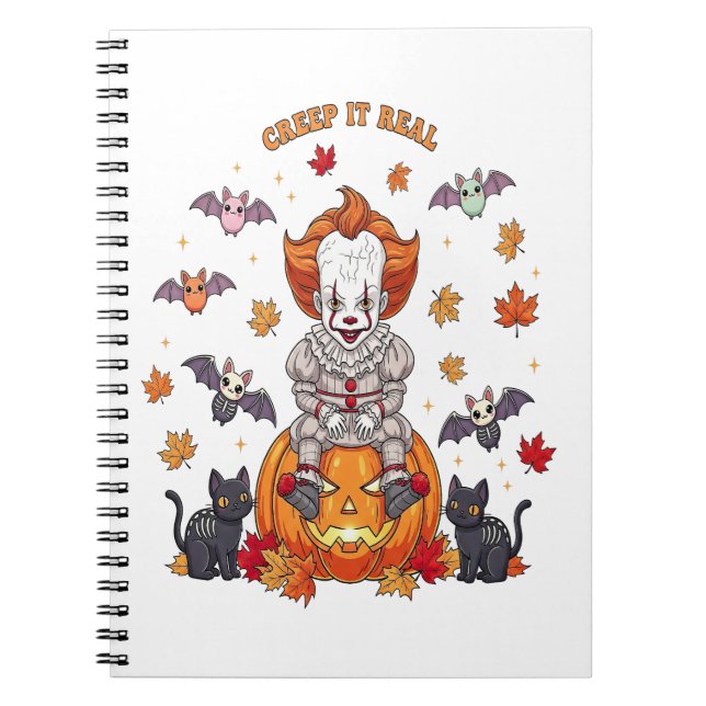 Caderno Espiral Gnome Cute Pumpkin Halloween (Frente)