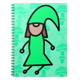 Caderno Espiral Gnome Verde