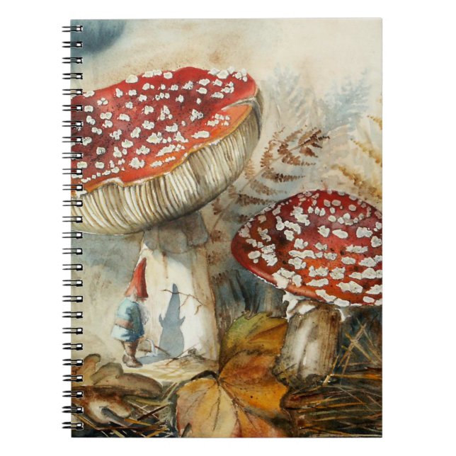 Caderno Espiral gnomo aquarela (Frente)