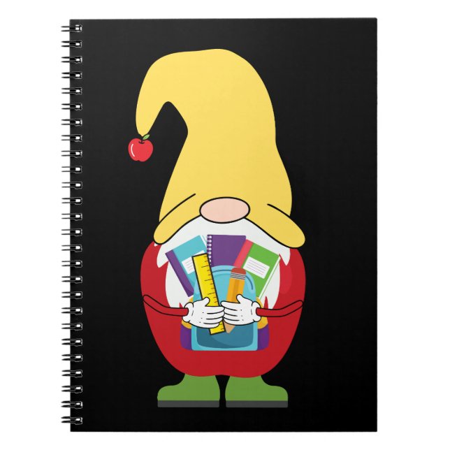 Caderno Espiral Gnomo de Volta às Aulas  (Frente)