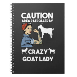 Caderno Espiral Goat Gifts For Her Girl Farm Women Farmer Lady