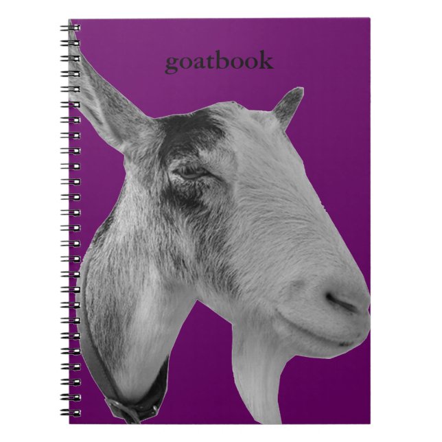 Caderno Espiral Goatbook roxo (Frente)