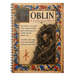 Caderno Espiral Goblin, Arte de Bestiário Medieval
