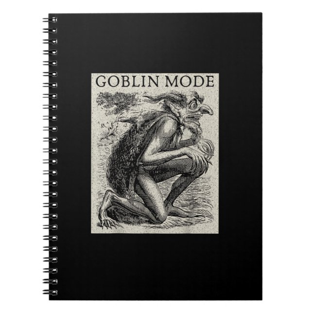 Caderno Espiral Goblin Mode Goblincore Fairycore Medieval Grunge (Frente)