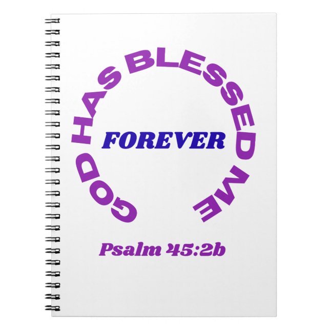 Caderno Espiral God Has Blessed Me Forever Notebook (Frente)