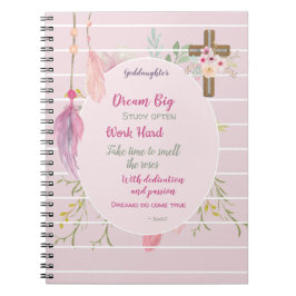 Caderno Espiral Godchild Gift Palavras Motivacionais Personalizada