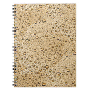 Caderno Espiral Gold water droplets