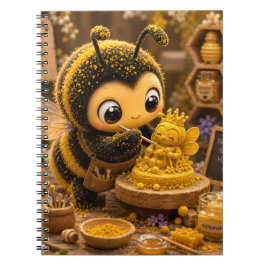 Caderno Espiral Golden Bumblebee in Bloom Dance.11