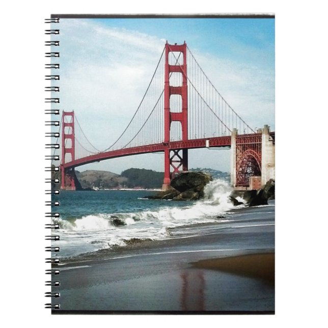 Caderno Espiral Golden gate bridge San Francisco CA (Frente)