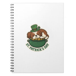 Caderno Espiral Golden Treasure Keeper Shih Tzu St.Patrick's Day