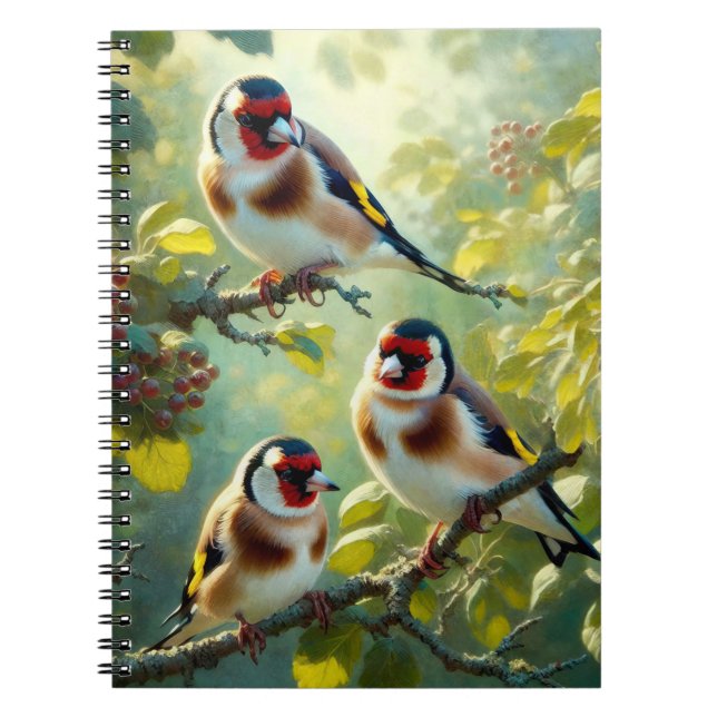 Caderno Espiral Goldfinches (Frente)