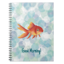 Goldfish Notizbuch im Watercolor+Style 