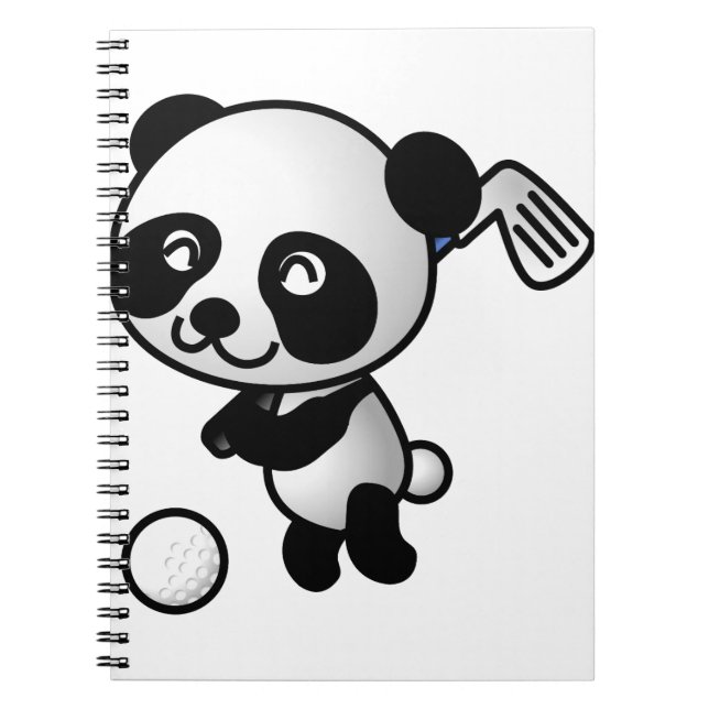 Caderno Espiral Golf tocando Panda (Frente)