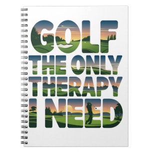 Caderno Espiral Golfe, a única terapia, Trendy