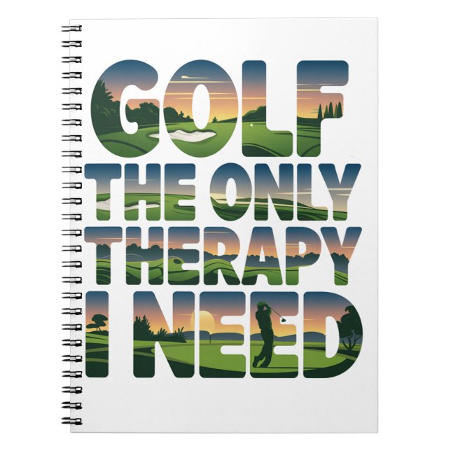 Caderno Espiral Golfe, a única terapia, Trendy (Frente)