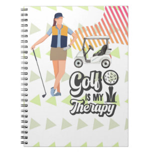 Caderno Espiral Golfe é minha terapia para Lady Golfer