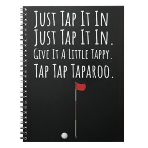 Caderno Espiral Golfe Engraçado Oferece Notebook de Piada Humor de