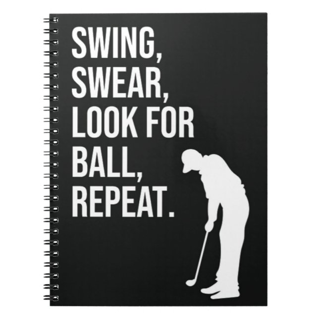 Caderno Espiral Golfe Engraçado Oferece Presentes Para Notebook De (Frente)