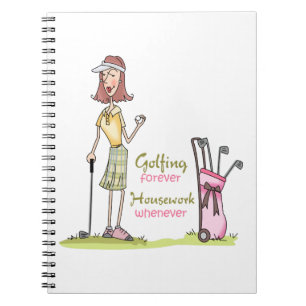 Caderno Espiral Golfing Forever