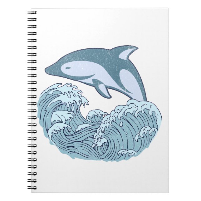 Caderno Espiral Golfinho azul-bonito (Frente)