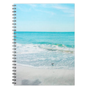 Caderno Espiral Golfo de Prateleiras Tropicais de Areia Oceânica O
