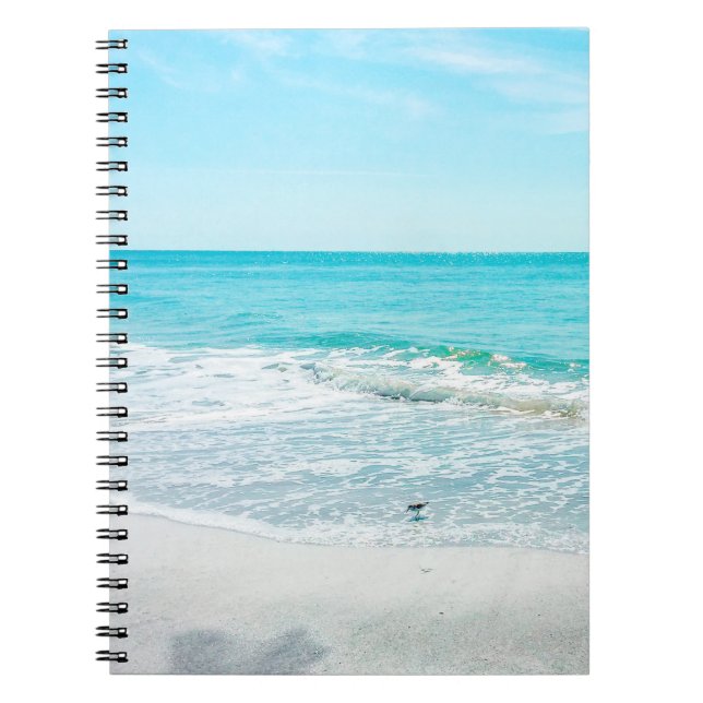 Caderno Espiral Golfo de Prateleiras Tropicais de Areia Oceânica O (Frente)