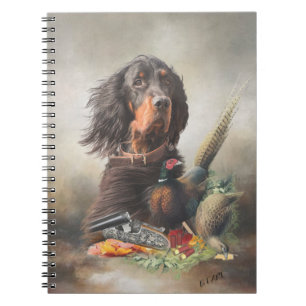 Caderno Espiral Gordon setter com faisões, Art
