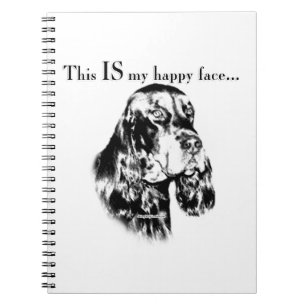 Caderno Espiral Gordon Setter Happy Face