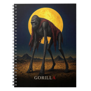 Caderno Espiral Gorila capa curta gótico Surrealista