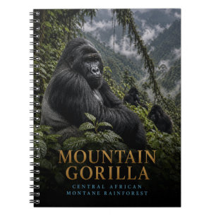 Caderno Espiral Gorila da Montanha Floresta Tropical ANIMAIS