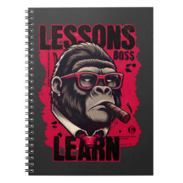 Caderno Espiral Gorilla Boss Lessons Learn Spiral Notebook 