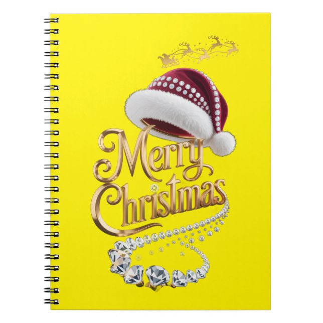 Caderno Espiral Gorro de Natal fofo (Frente)