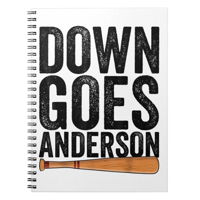 CADERNO ESPIRAL GOSTA ANDERSON FUNNY PRESENTE BASEBALL ANDERSON (Frente)