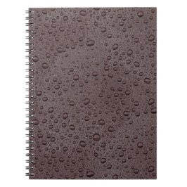 Caderno Espiral Gotas de água marrom da Maroon