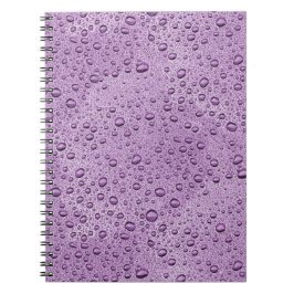 Caderno Espiral Gotas de água púrpura