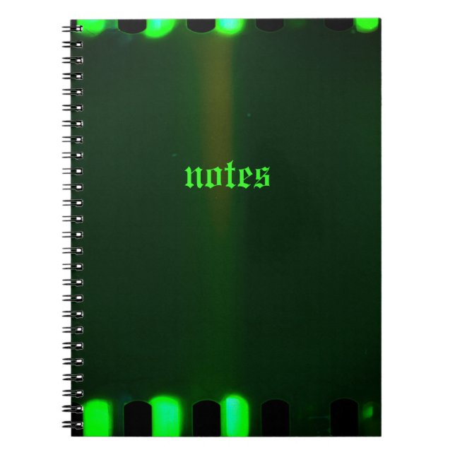 Caderno Espiral Gothic Harlequin Green Notebook (Frente)