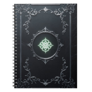 Caderno Espiral Gothic Notebook – Dark Aesthetic Mystic Symbol
