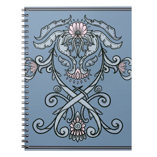 Caderno Espiral Gótica - Crest Ornamental (Frente)