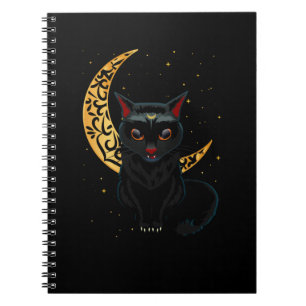 Caderno Espiral Gótica Negra Crescente Gótica Gótica Gatinho G