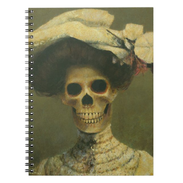 Caderno Espiral Gótica Skeleton Lady Notebook (Frente)