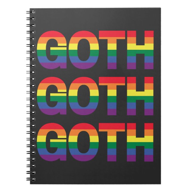 Caderno Espiral Gótico LGBTQ+ Regenbogen (Frente)