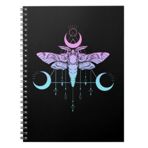 Caderno Espiral Gótico Pastel Moon Kawaii - Matemática Estética
